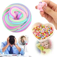 Пушистая плавающая слизь Ароматизированная игрушка для снятия стресса без боракса детская игрушка-Лизун мягкая глиняные игрушки для снятия грязи Пластилин слизь#0125
