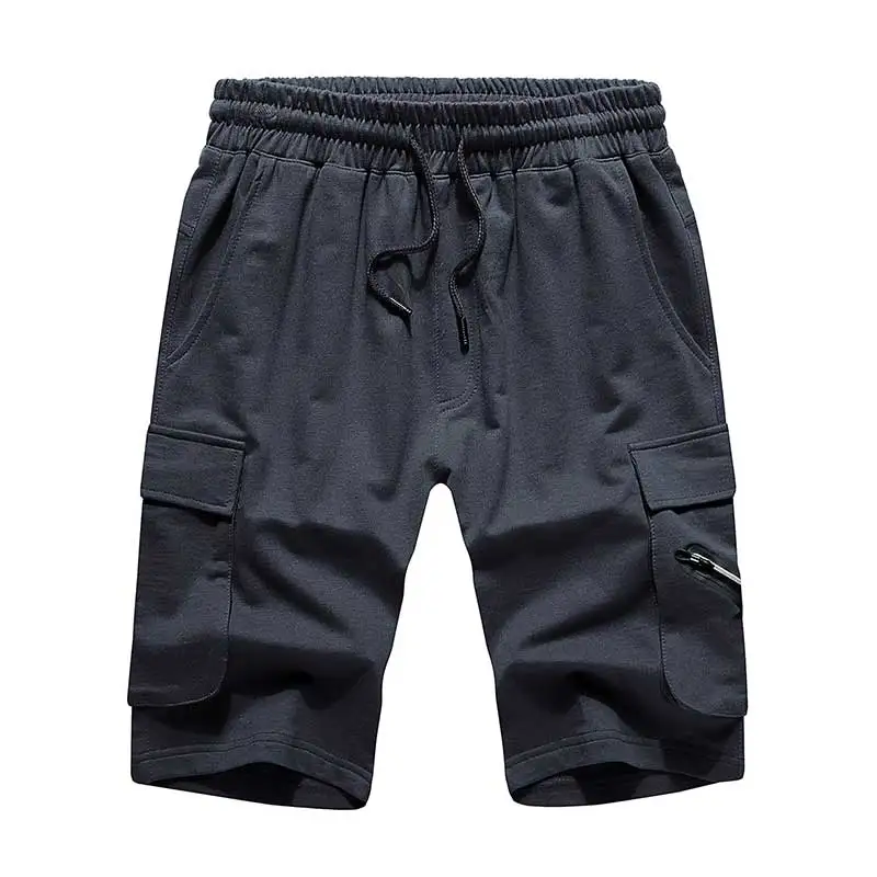Повседневные мужские шорты для выступлений, мужские хлопковые свободные спортивные шорты с эластичным поясом и шнурком с карманом DK17