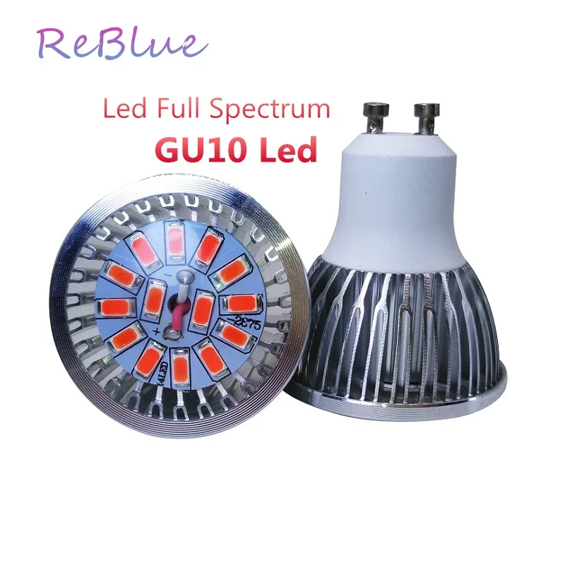 ReBlue led лампы E27 E14 GU10 Led bombilla лампы 110V 220V E14 E27 GU10 светодиодные лампы bombillas 7W 15W 36W лампы светодиодный светильник для растений - Испускаемый цвет: GU10 Bulb 7W