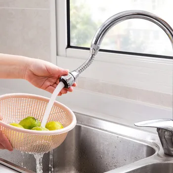 

Bubbler Splash-proof Valve Pressure Reducing Water Spout Water Saver Bathroom Kitchen Adjustable 360 Rotating Faucet Extender