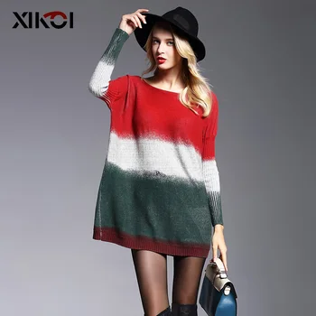 

2018 New Long Sweater Women Autumn Clothing Casual Novelty Womens Sweaters Pullovers Fashion Print Ladies Pullover Clothes