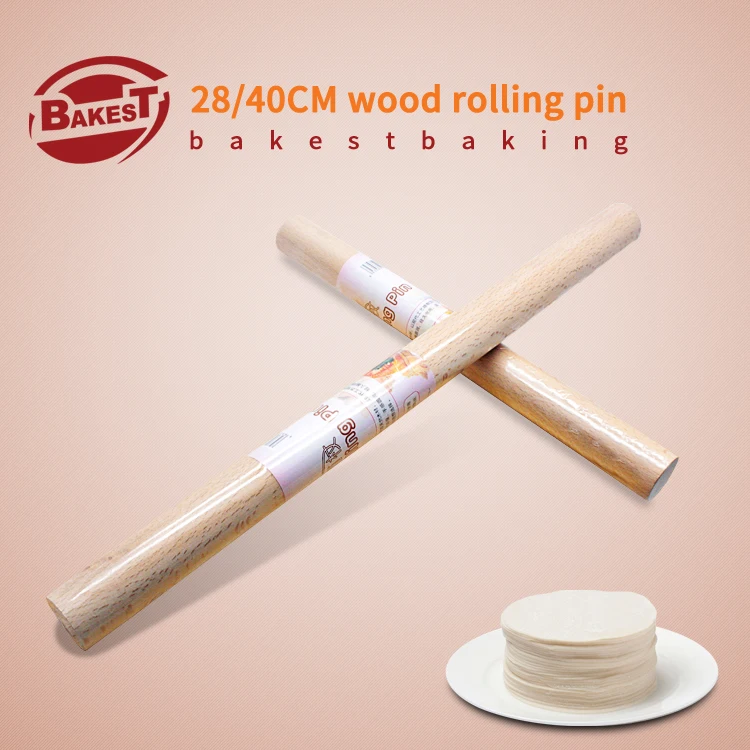 

BAKEST 28cm 40cm Wooden Rolling Pin Cake Pastry Baking Tools household tool