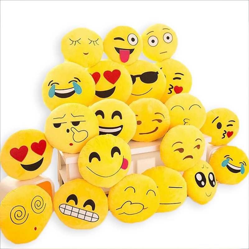

unikea Cute Cushion Home Smiley Face Pillow Stuffed Toy Soft Plush 32cmx32cm Best Sell