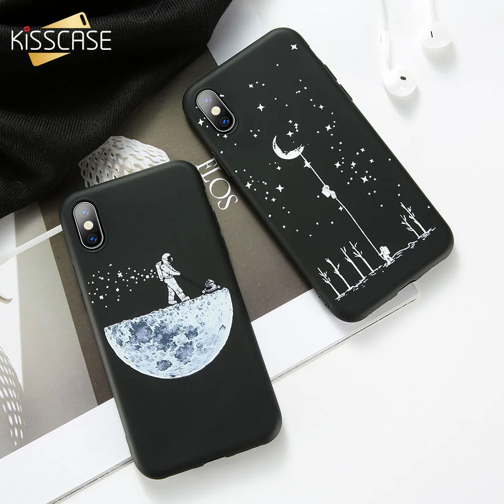 KISSCASE ТПУ окрашенный чехол для Xiaomi Mi 8 A1 Pocophone F1 Космический Чехол телефона Redmi Note 6Pro