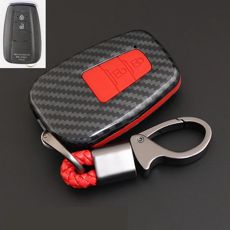New-ABS-Carbon-Fiber-Shell-Silicone-Cover-Remote-Key-Holder-Fob-Case-KeyChain-For-Toyota-Camry.jpg_640x640 (2)