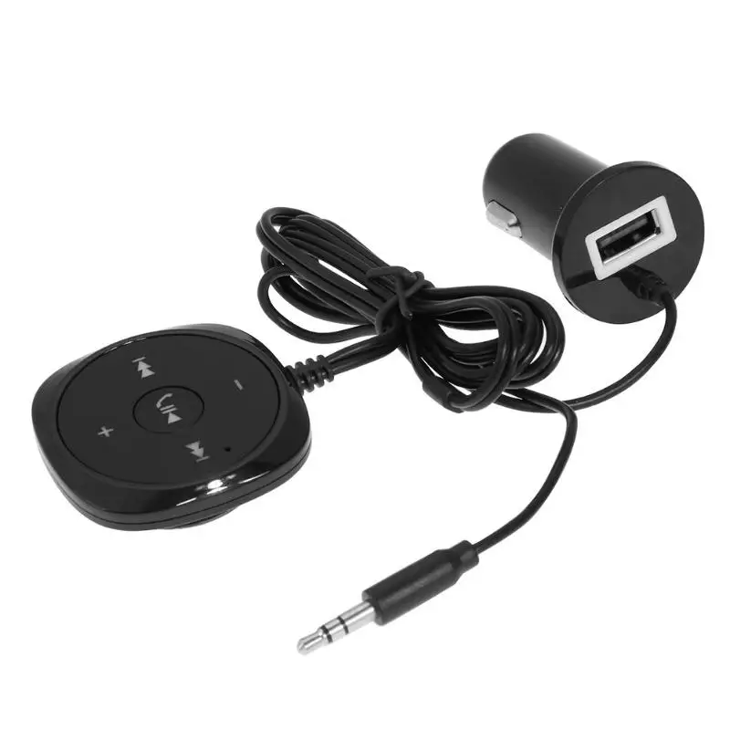 1Pc Wireless Bluetooth3.0 Car Kit Music Receiver Handsfree Car AUX Speaker with USB Car Charger for iPhone Car styling Accessory