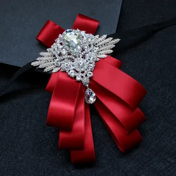 

Korean Version of The High-end Atmosphere Business Suit Red Collar Flower Groomsmen Groom Dress Banquet Suit Bow Tie