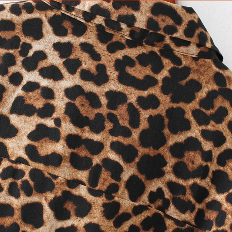 Женское платье с длинным рукавом Leopard подушечки для маникюра длиной до лодыжки