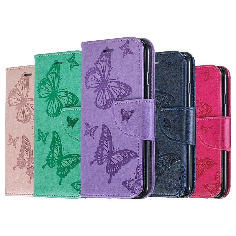 

Butterfly Flip Case For Iphone 8 7 6 6s Plus XR X XS Max Cover Wallet Leather Bag For Apple 5.8 6.1 6.5'' 2019 Cell Phone Book