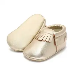 Обувь для новорожденных Мода Детские Дети кисточкой с мягкой подошвой кожаные обувь для новорожденных мальчиков и девочек обувь kiz bebek