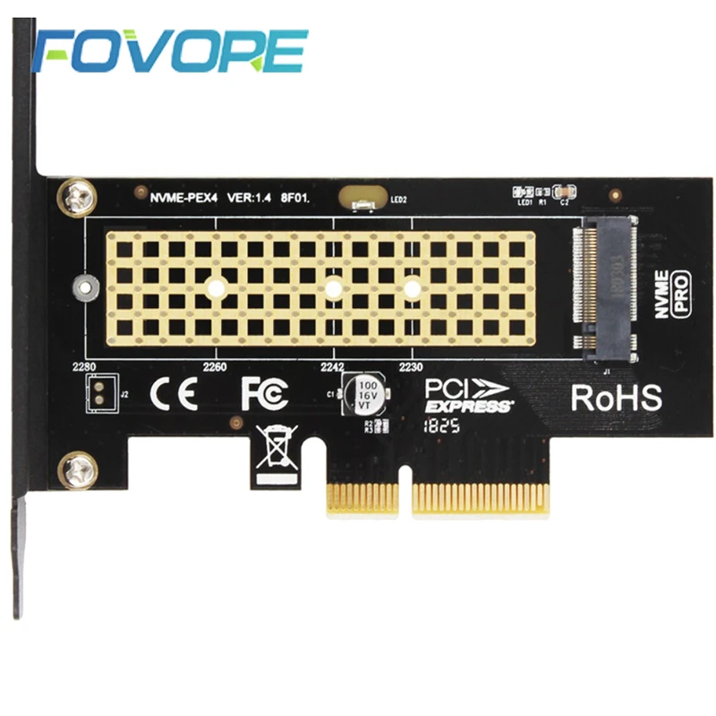 

M2.PCIe SSD adapter M.2 SSD NVME PCIe M.2 to PCIe M2 to PCI e NVME converter NVME/M2 M Key 2230-2280 PCI express x4 x8 x16 Card