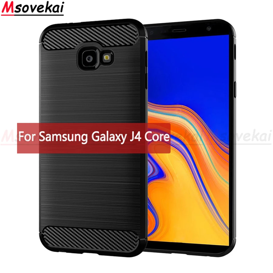 

For Samsung Galaxy J4 Core Soft Silicon Case TPU Cover Carbon Fiber Case For Samsung Galaxy J4 Core Phone Case Funda Back Cover