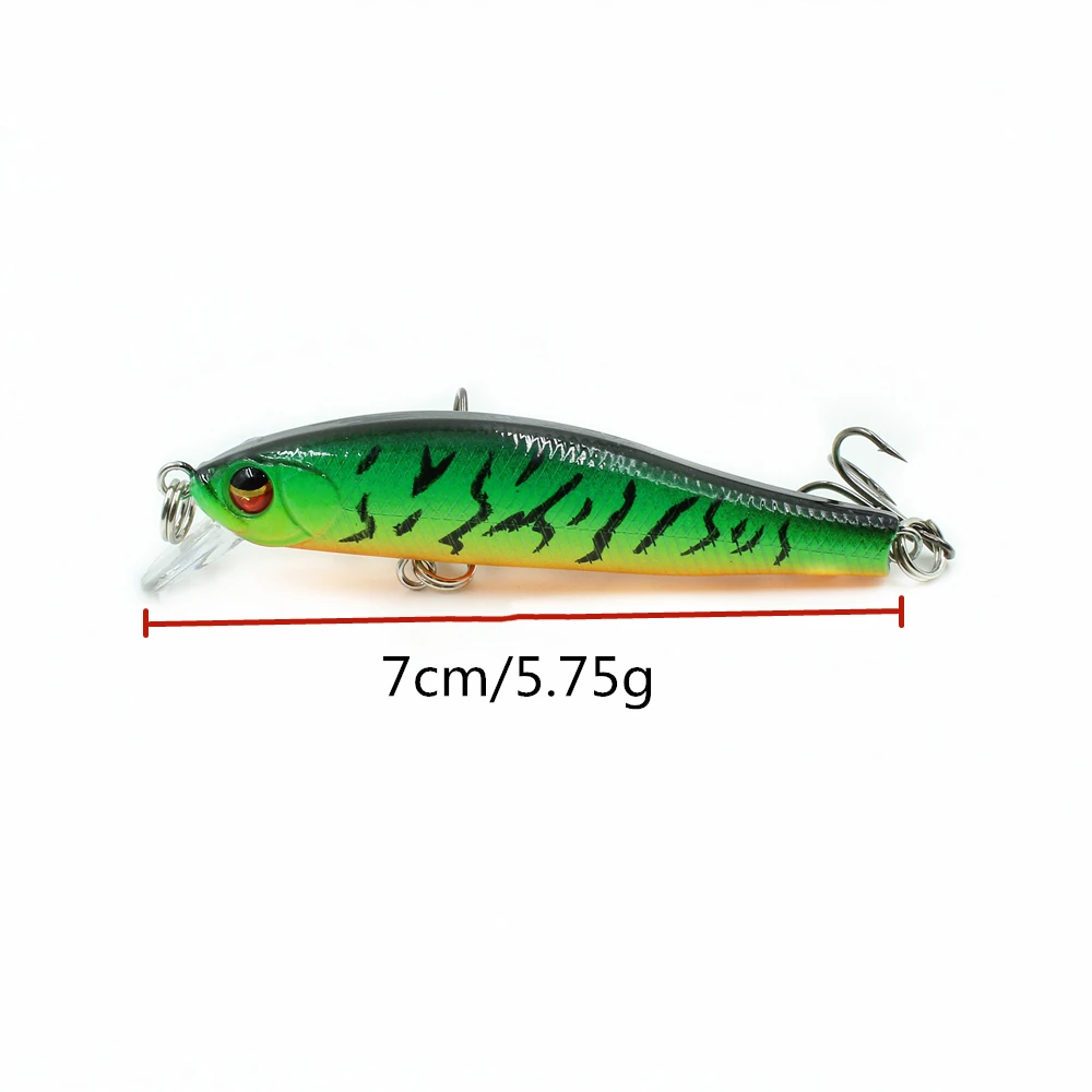 1 قطعة طعوم صيد سمك البلمة 70 مللي متر 5.7g الطعوم الثابت باس Crankbait الصيد Wobblers بطيئة غرق Jerkbait الكارب الصيد Pesca