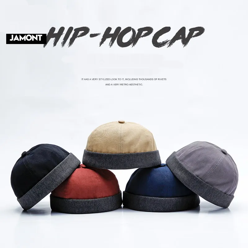 

[JAMONT] New Casual Hats Skullcap Spring Autumn Beanies Hat Men Women Hip-hop Cap Portable Fashion Sailor Hat Casquette