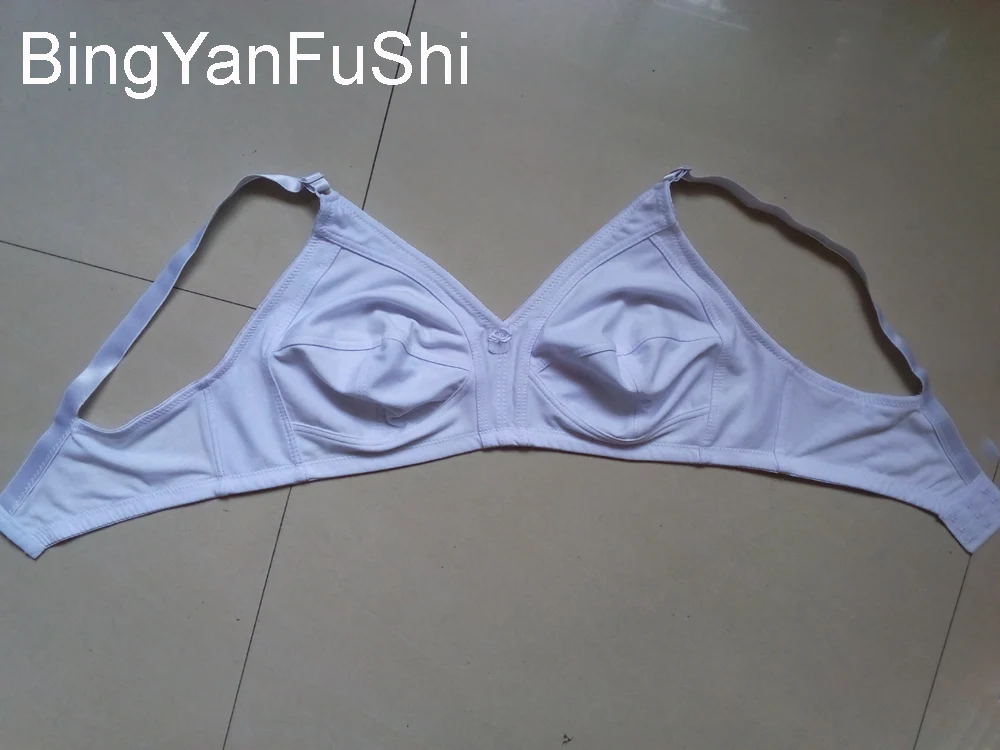 White cotton bra big bust 85 90 95 100 105 110 115 C D DD E F G cup bras for women comfortable seamless push up bra  C01 bra and underwear set