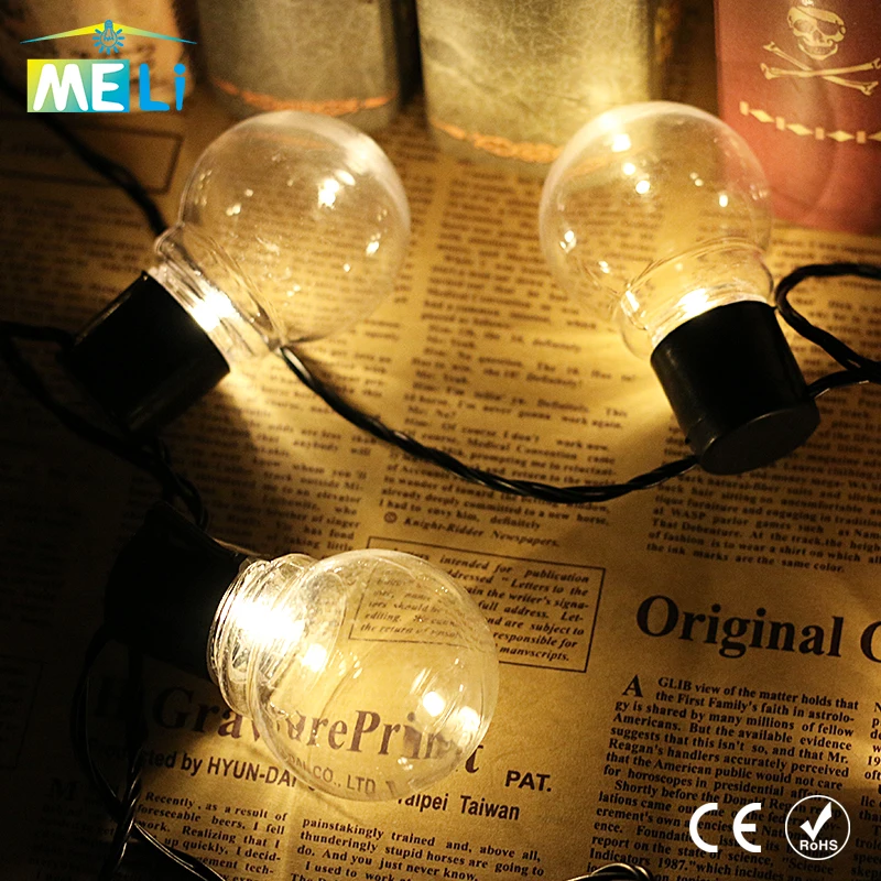 

20 LED Christmas Fairy String Light 110V 220V Connectable Festoon Globe Bulb EU/US Plug Wedding Garden Pendant Garland String