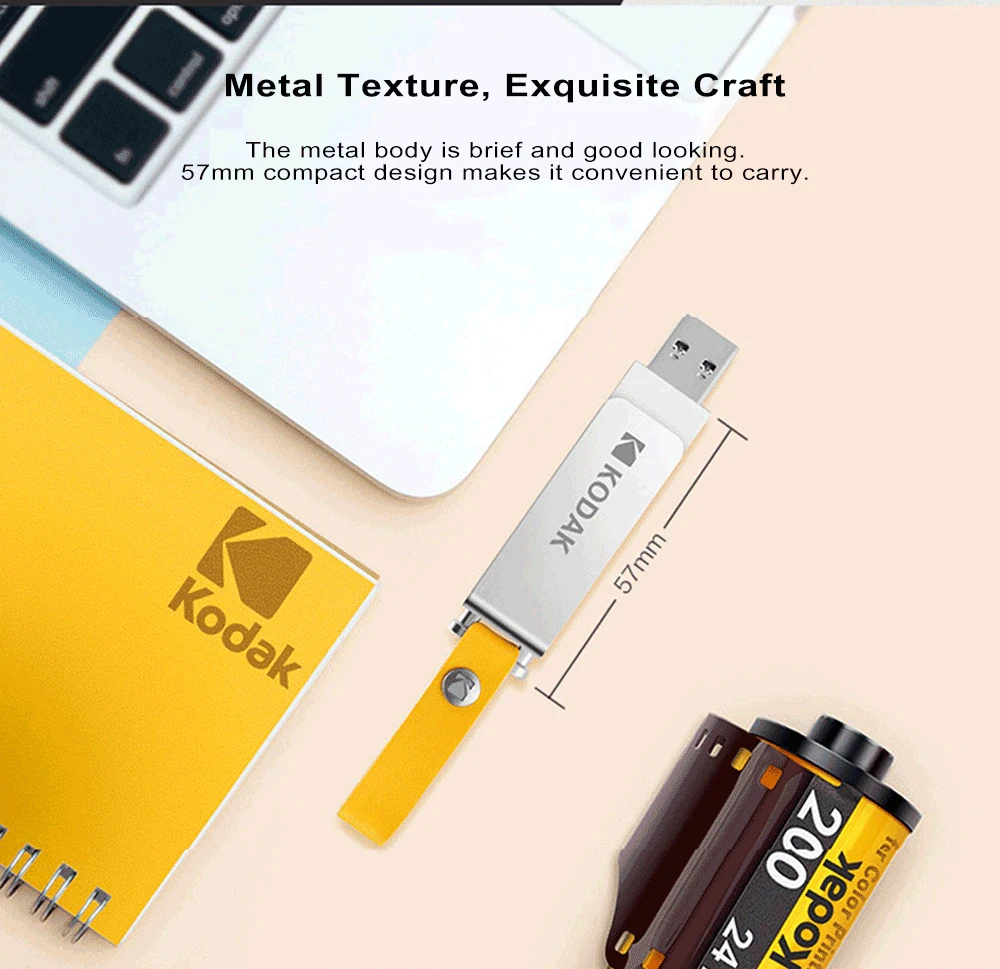 KODAK USB Flash Drive 128GB 256GB Metal Pen Drive 32GB 64GB 16GB K133 USB3.0 Memory stick Unidad flash USB3.1 Pendrive USB Drive flash drive for android