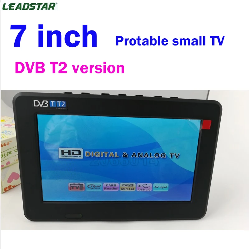 2017 New Televisions 7 Inch HD TV TFT LCD Color DVB T2