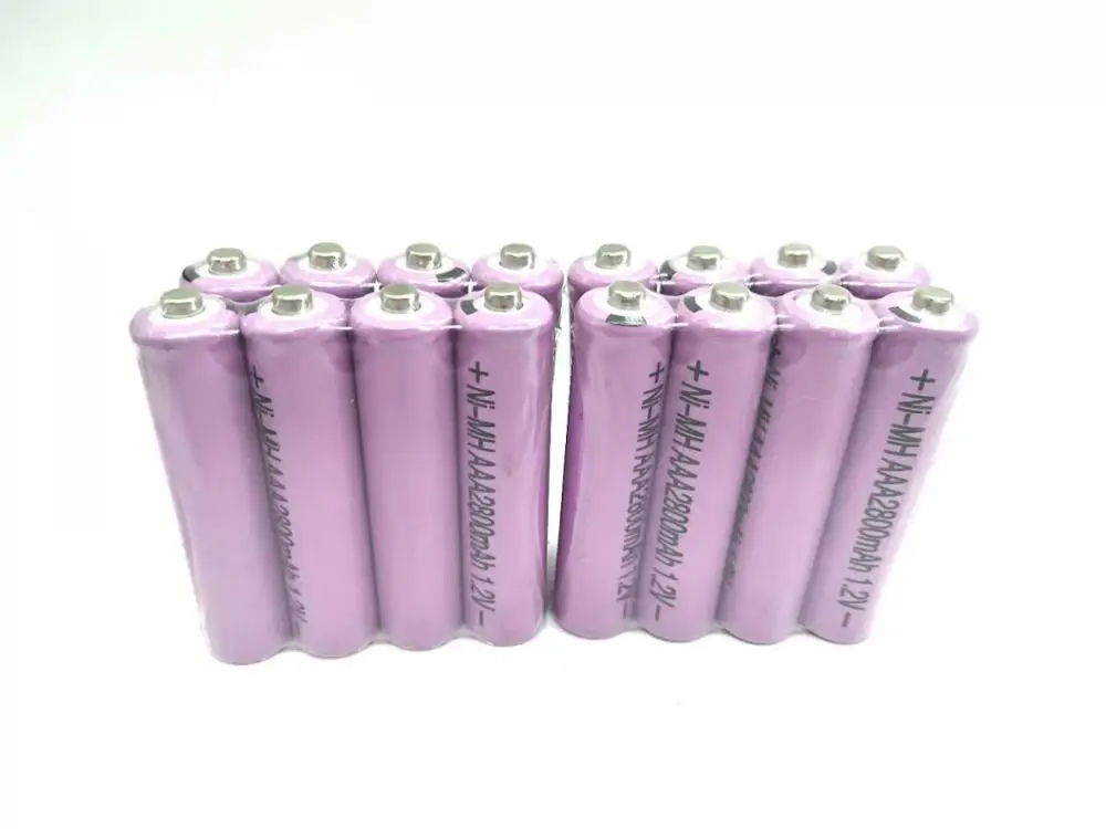 

OOLAPR Purple 10 PCS AAA 2800mAh 1.2 V Rechargeable Battery NI-MH 1.2V Rechargeable 3A Battery Free Shipping