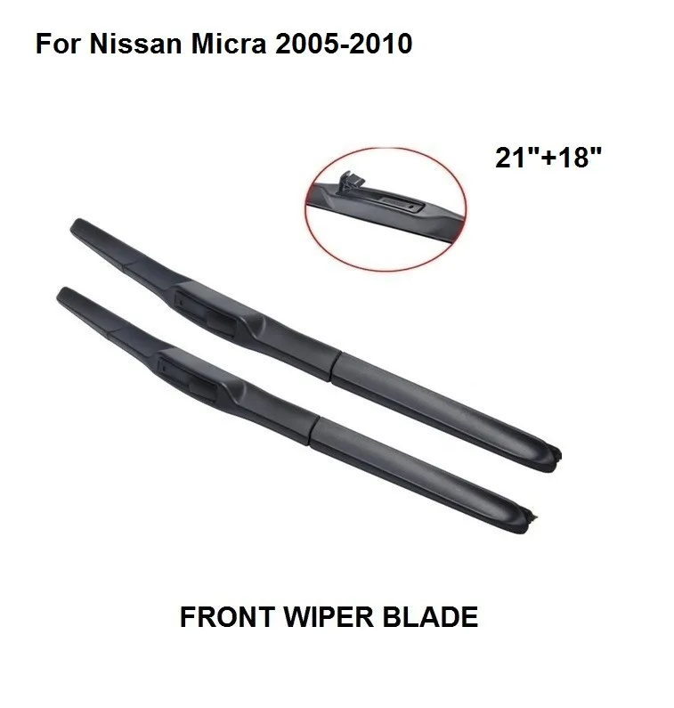 Windscreen Wiper For Nissan Micra 2005 2010 21"+18" Car Accessories