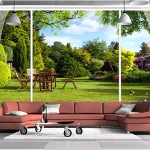 Beibehang пользовательские 3d обои окна открытый сад вид стерео HD фото фреска спальня гостиная фон обои