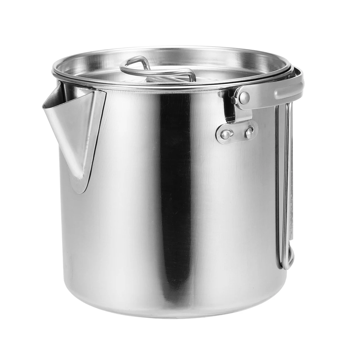 1.2L Acero inoxidable colgante al aire libre Pan Pot tetera cafetera hervidor acampar al aire libre Picnic utensilios de cocina hervir el agua Cocina