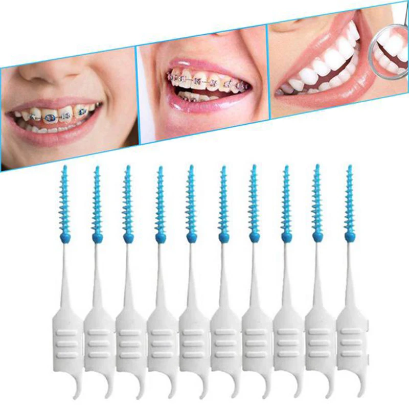 

200pcs Interdental Brush Dental Floss Teeth Oral Clean Double Head Toothpick