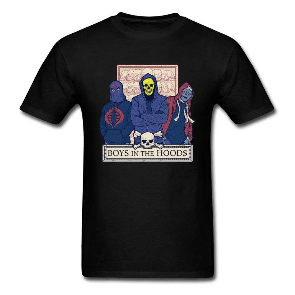 Printed boyz in the hoodz 8754 Short Sleeve NEW YEAR DAY Tops Shirt Graphic Round Collar Pure Cotton Sweatshirts Mens T-shirts boyz in the hoodz 8754 black