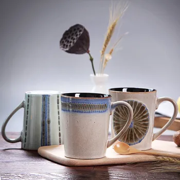 

christmas gift ceramic coffee mug brief style with handgrip retro breakfast milk handpainted tea cups and mugs 450ml porcelain