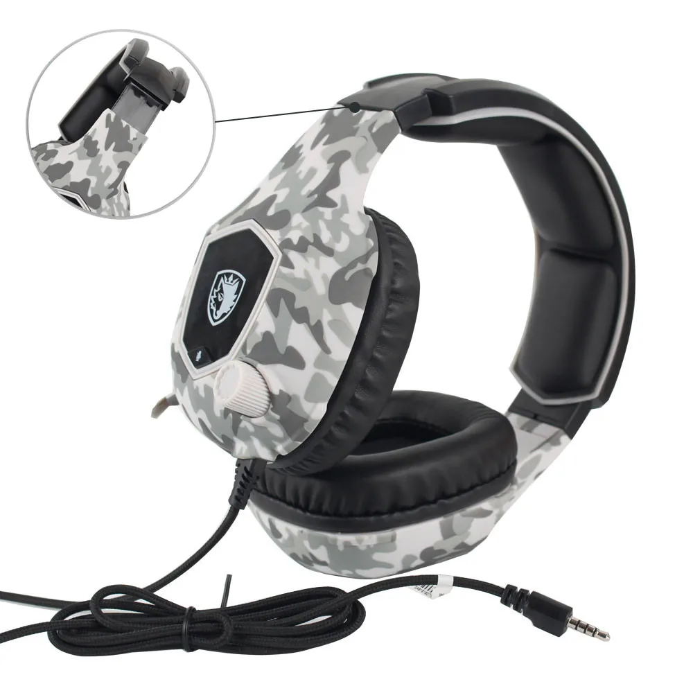 SADES SA818 Casque PS4 Gaming Headset with Microphone Camouflage Stereo Headphones for PC Cell Phone New Xbox One Controller Laptop (2)