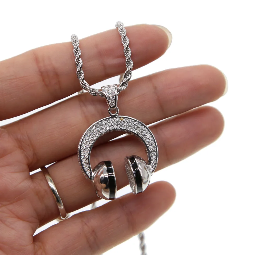 Buy DJ Headphone Music Pendant Necklace for Men Women