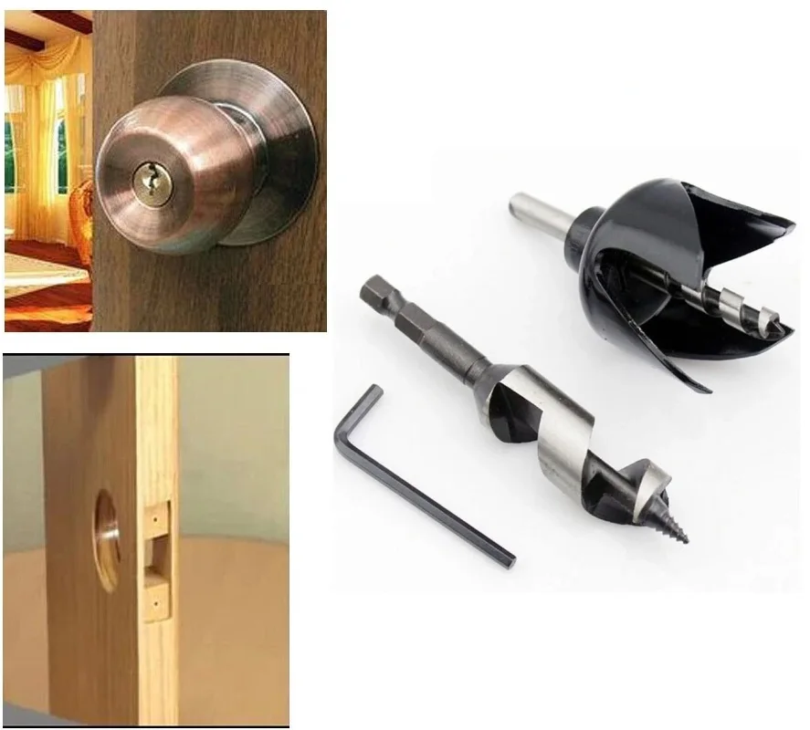 

2PCS /Set 54mm 22mm Ball Lock Hole Reamer Bit For Woodworking Doorknob Hole