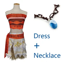 2017 Women Kids Movie Moana Princess Dress Cosplay Costume women Princess vaiana Costume Skirt Halloween Costume