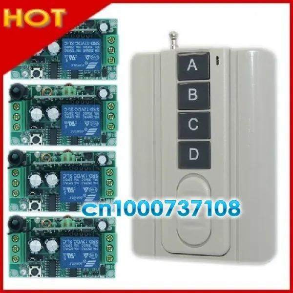 

Free shipping 12V 1ch rf wireless remote control switch 315mhz/433.92mhz receiver digital livolo relay
