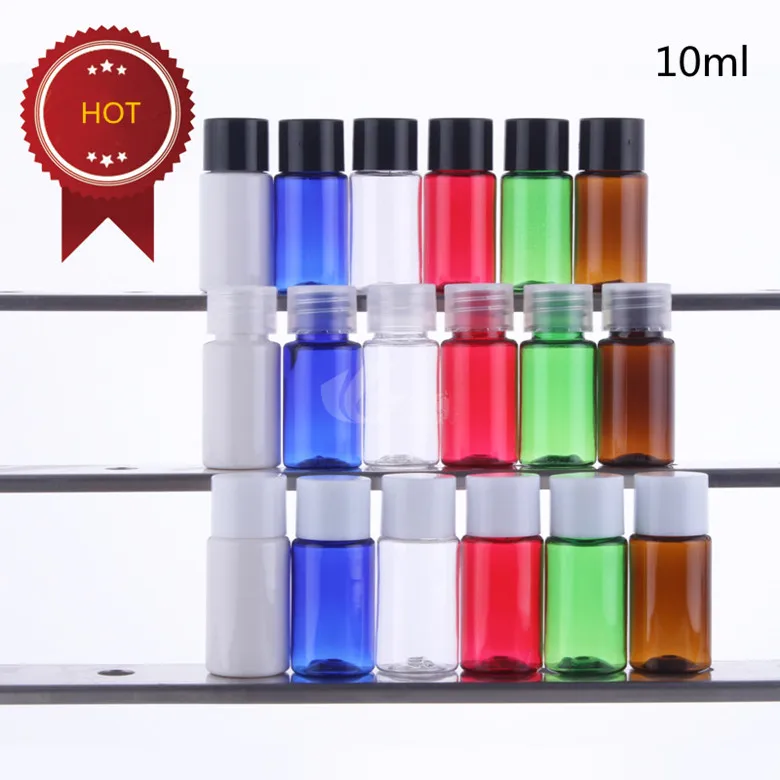Free Shipping 48pcs/lot 10ml plastic empty bottles with press cap