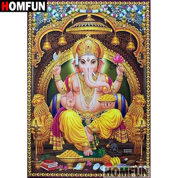 

HOMFUN Full Square/Round Drill 5D DIY Diamond Painting "Elephant buddha" Embroidery Cross Stitch 5D Home Decor Gift A08771