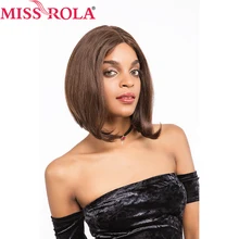 Miss Rola Hair Pre-Colored Wigs Brazilian Straight Hair Weave Wigs Lace Frontal #2/4Color 152g/pc Non-remy Free Shipping