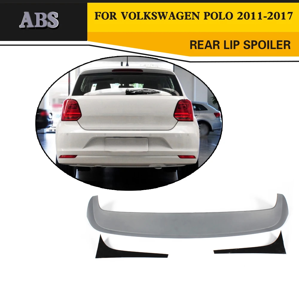 Задний спойлер из углеродного волокна для VW Polo 2011 2017|Спойлеры и крылья| |