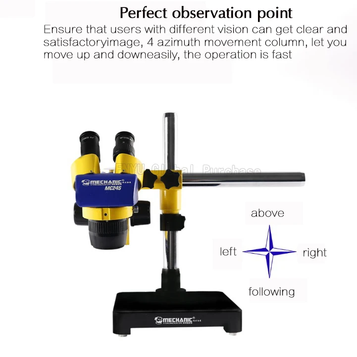 Механик промышленный бинокулярный стерео микроскоп MC24S-L1 высокой четкости двойной шестерни подходит для Мобильный телефон pcb обслуживания