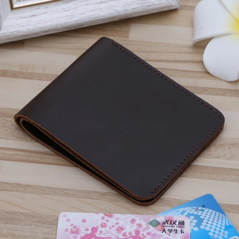 Новейший мужской кожаный тонкий держатель для кредитных карт клатч Двойные портмоне кошелек карманы