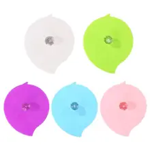 Крышки чашки силиконовые крышки чашки лист формы милый термостойкий герметичный чашки для чайника стеклянные чашки питьевой воды кухня