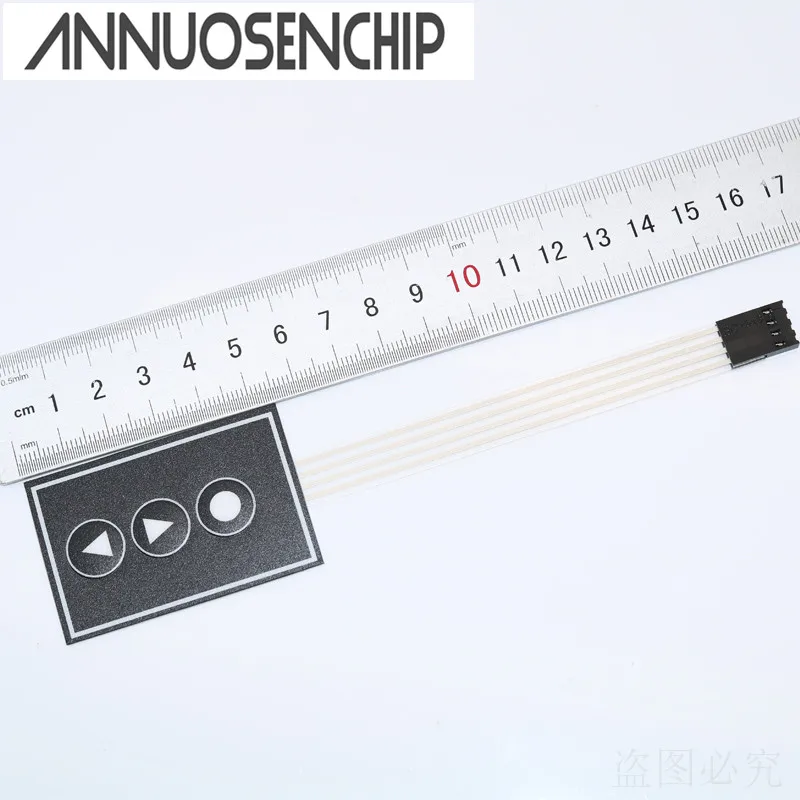 

1x3 Matrix Array Membrane Switch Keypad 3 Keys Keyboard 1*3 Keys Display Switch Control Panel For DIY