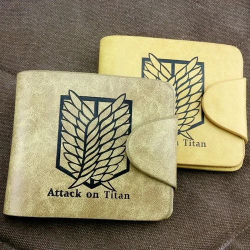

Attack on Titan Shingeki no Kyojin PU man woman fashion Wallet Short section Leisure Wallet
