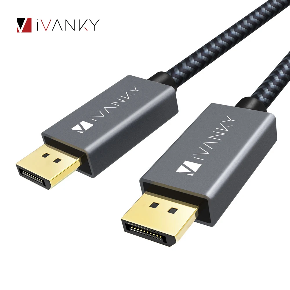 

[Lifetime Warranty] iVANKY 2m/3m DisplayPort Cable 4K@60Hz, 2K@165Hz, DP++ High Speed Male to Male DP Cable for PC,Laptop,TV