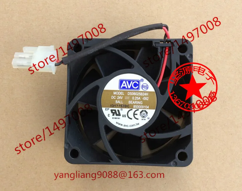 Вентилятор для сервера AVC DS06025B24H 092 24 В постоянного тока 0 25 А 2 провода 60x60x25 мм|square
