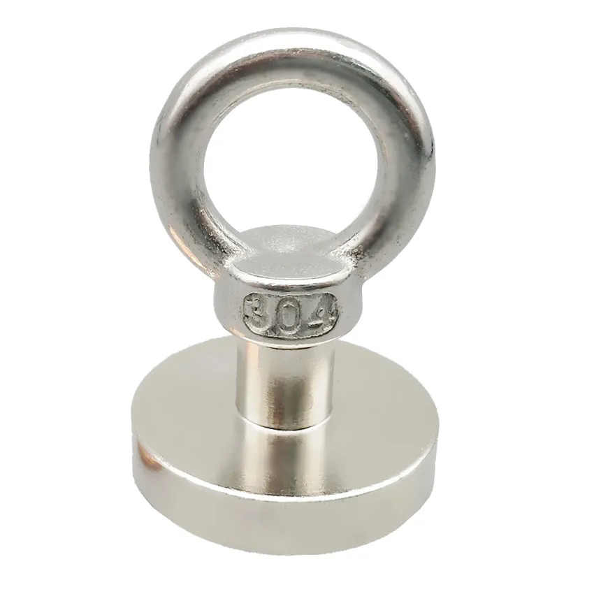 

15kg Pulling Fishing Magnet Diameter 32 mm Magnetic Pots with Eye Bolt Lifting Magnets Neodymium Permanent Mounting Magnetics