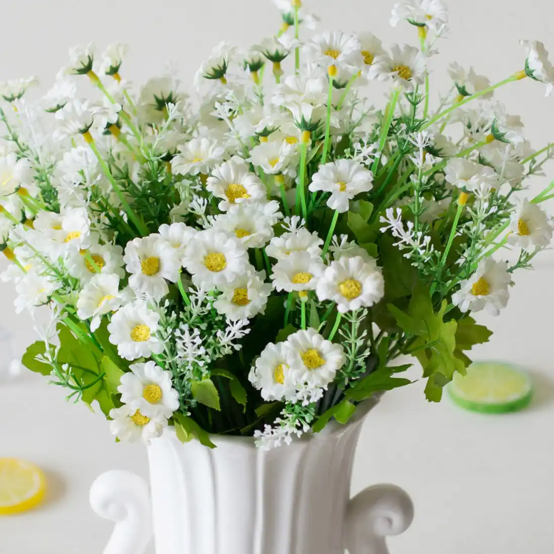 Fake Flowers 28 Heads Spring Daisy Flowers Artificial Flower Gerbera Daisy Flowers Heads For Diy Wedding Party Decoration Flores