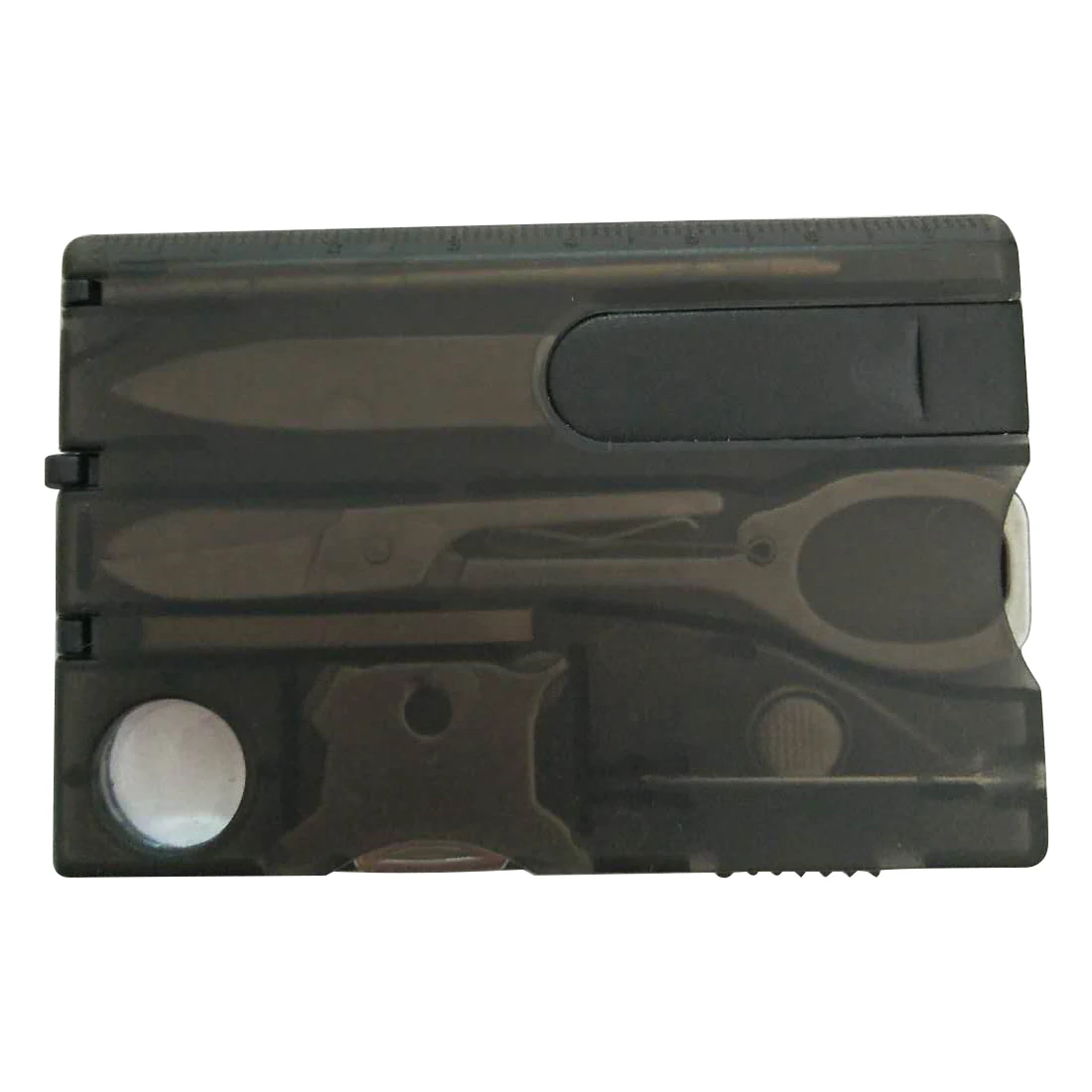 

10 In 1 Pocket Credit Card Survival Outdoor Camping Survival Tool 1 Box Black Multi Portable Purpose multi tool