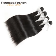 Rebecca Malaysian Straight Hair 4 Bundles Deal 10-26 Inch Non Remy Straight Hair Weave Extension Double Weft Human Hair Bundles Rebecca Malaysian Straight Hair 4 Bundles Deal 10-26 Inch Non Remy Straight Hair Weave Extension Double Weft Human Hair Bundles