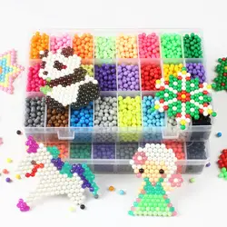 4800 шт./компл. бусины 3D головоломки игрушки 24 цвета Perler бусины Juegos Didacticos Infantiles игрушки для детей развивающие Juguetes